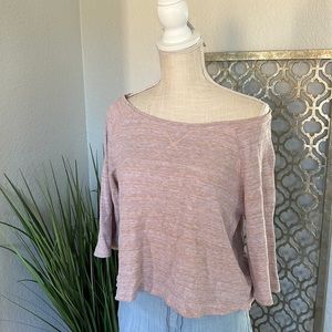 WE THE FREE Off shoulder waffle shirt XS